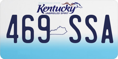 KY license plate 469SSA