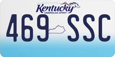 KY license plate 469SSC