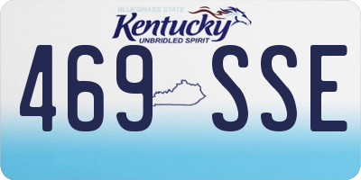 KY license plate 469SSE