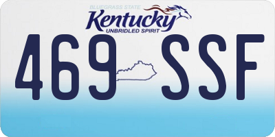 KY license plate 469SSF