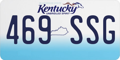 KY license plate 469SSG