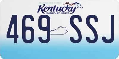 KY license plate 469SSJ