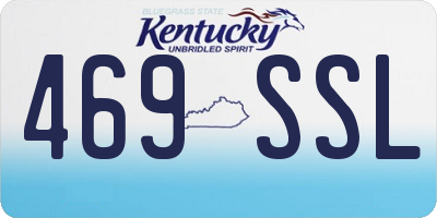 KY license plate 469SSL