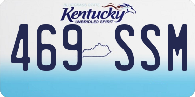 KY license plate 469SSM