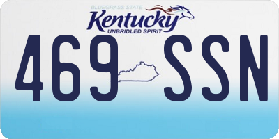 KY license plate 469SSN