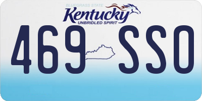 KY license plate 469SSO