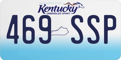 KY license plate 469SSP