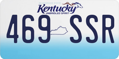 KY license plate 469SSR