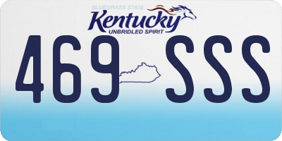 KY license plate 469SSS