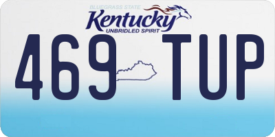 KY license plate 469TUP