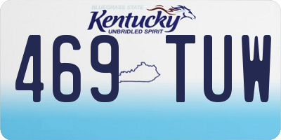 KY license plate 469TUW