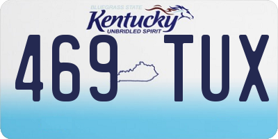 KY license plate 469TUX