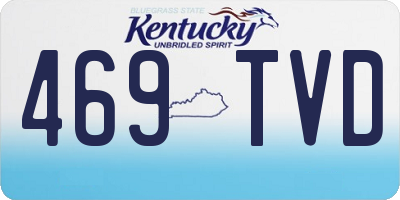 KY license plate 469TVD