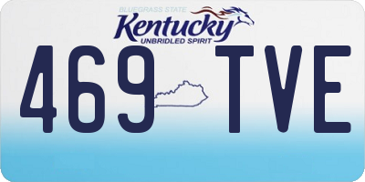KY license plate 469TVE