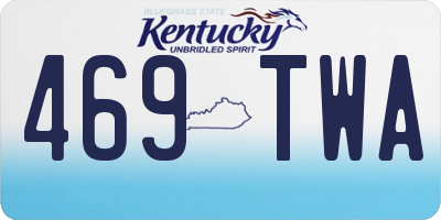 KY license plate 469TWA