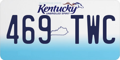 KY license plate 469TWC