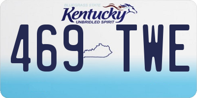 KY license plate 469TWE
