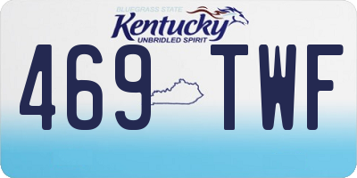 KY license plate 469TWF