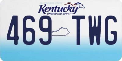 KY license plate 469TWG