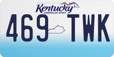 KY license plate 469TWK