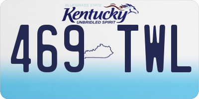KY license plate 469TWL