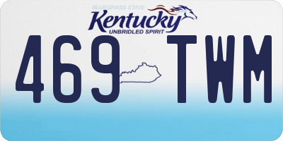 KY license plate 469TWM