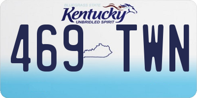 KY license plate 469TWN