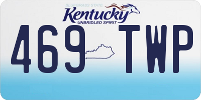 KY license plate 469TWP