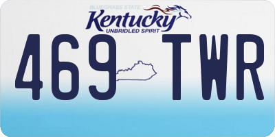 KY license plate 469TWR
