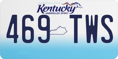 KY license plate 469TWS