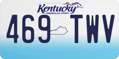 KY license plate 469TWV