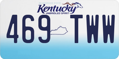 KY license plate 469TWW