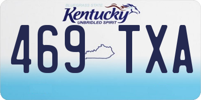 KY license plate 469TXA
