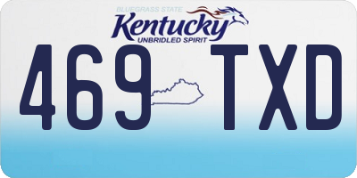 KY license plate 469TXD