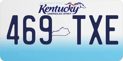 KY license plate 469TXE