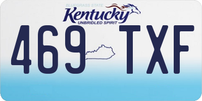 KY license plate 469TXF