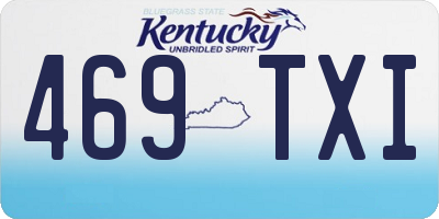 KY license plate 469TXI
