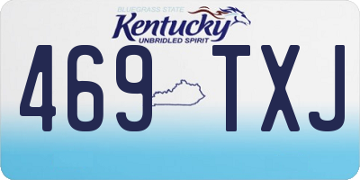 KY license plate 469TXJ