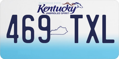 KY license plate 469TXL