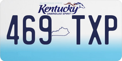 KY license plate 469TXP