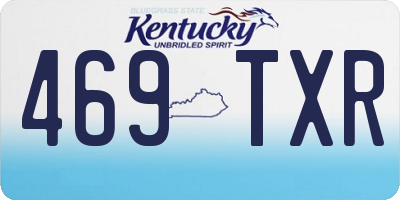 KY license plate 469TXR
