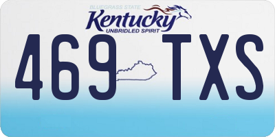 KY license plate 469TXS