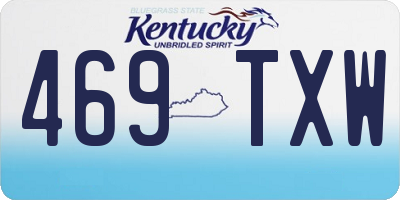 KY license plate 469TXW