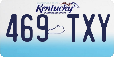 KY license plate 469TXY