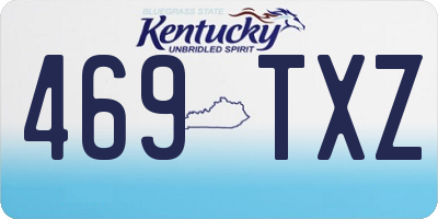 KY license plate 469TXZ
