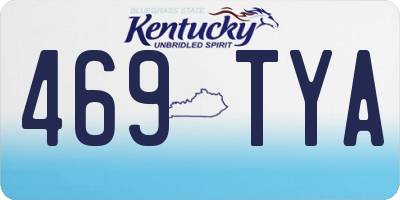 KY license plate 469TYA