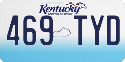 KY license plate 469TYD