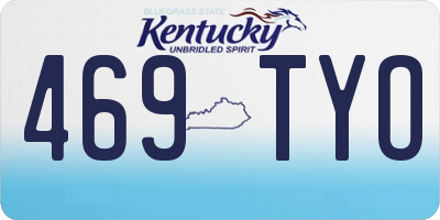 KY license plate 469TYO