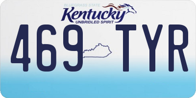 KY license plate 469TYR