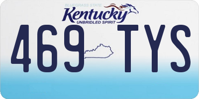 KY license plate 469TYS